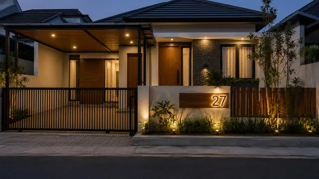 6 Model Nomor Rumah Berlampu LED, Estetik dan Mudah Terlihat Saat Malam Hari