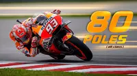 Pembalap Repsol Honda, Marc Marquez merebut pole position pada kualifikasi MotoGP Malaysia 2018. (Twitter/MotoGP)