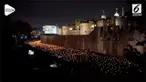 Sekitar 10.000 api obor dinyalakan di London, Inggris. Instalasi yang bertajuk Beyond The Deepening Shadow ini menandai seratus tahun berakhirnya Perang Dunia I.