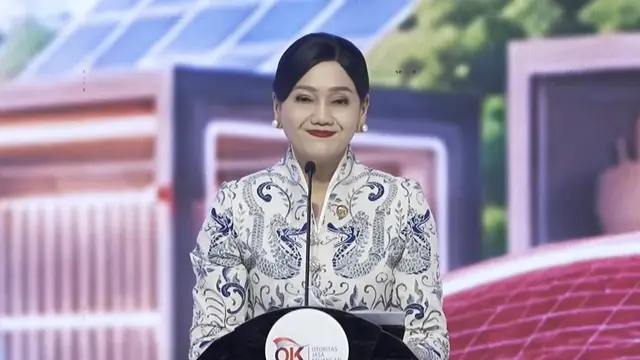 Ketua Dewan Komisioner Otoritas Jasa Keuangan (OJK), Friderica Widyasari Dewi saat Rapat Koordinasi Nasional Tim Percepatan Akses Keuangan Daerah (Rakornas TPAKD) 2026. (Foto: Liputan6.com/Tira Santia)