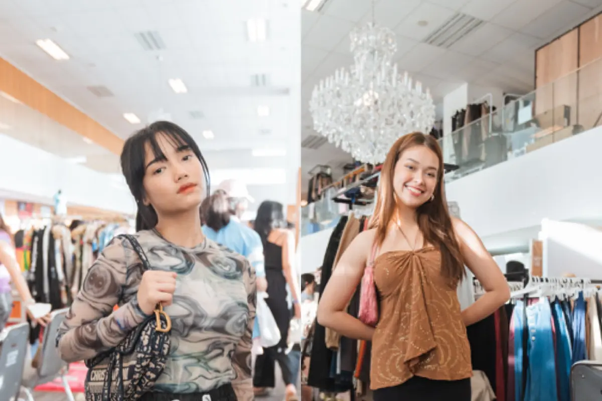 Gaya Fuji An dan Rebecca Klopper saat bareng-bareng ke bazzar fashion