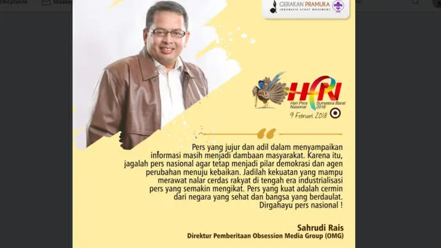 Hari Pers Nasional, Begini Doa dan Harapan Insan Pers Indonesia
