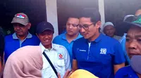 Calon Wakil Presiden Sandiaga Uno dalam sebuah kampanye di Malang, Jawa Timur (Liputan6.com/Zainul Arifin)