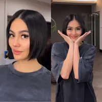Gaya Rambut Agnez Mo Terbaru dengan Model Bob. [@kierelippens]