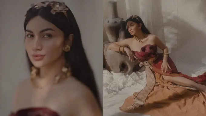 Pesona Cantik Ariel Tatum Berbalut Songket dan Tenun Bali di Pemotretan Terbaru, Dipuji Bak Bidadari
