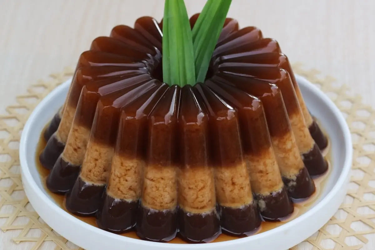 agar-agar gula merah santan