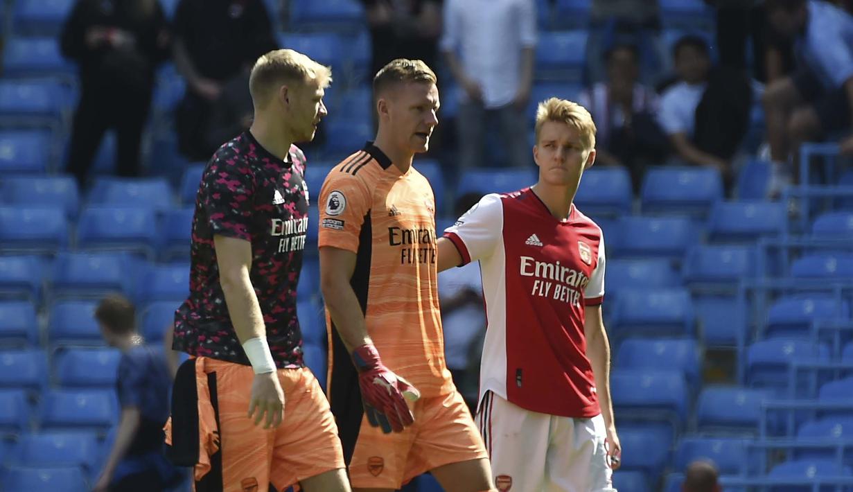 Sampai pekan ketiga, gawang Arsenal yang dijaga oleh Bernd Leno sudah kebobolan 9 kali dalam tiga kali pertandingan.  (Foto: AP/Rui Vieira)