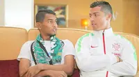 Hubungan Martunis dengan ayah angkatnya Cristiano Ronaldo sangat dekat. Bahkan Martunis diberi kesempatan untuk memulai karier sepak bola di Sporting Lisbon, klub CR7 memulai kariernya. (Istimewa)