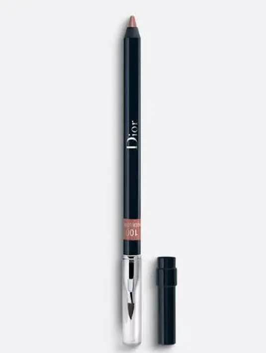 Sedangkan rona alami bibir yang tampak natural berasal dari paduan lip liner Dior Lip Contour 100 Nude. [Foto: valeriaferreiramakeup/ Instagram]