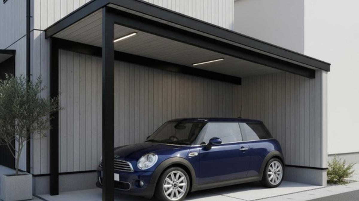 7 Model Carport Mini untuk Mobil Kota, Tambah Nilai Estetik Fasad Rumah