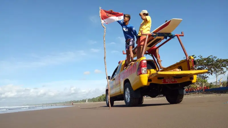 Balawista Saat Patroli Penjagaan Di Pantai. (Jumat 25/12/2020). (Dokumentasi Balawista).