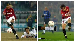 Tammy Abraham menjadi pemain debutan tertajam di AS Roma dengan 22 gol. Rekor gol tersebut mematahkan catatan dua legenda AS Roma, Gabriel Batistuta dan Vincenzo Montella. (Kolase AFP)