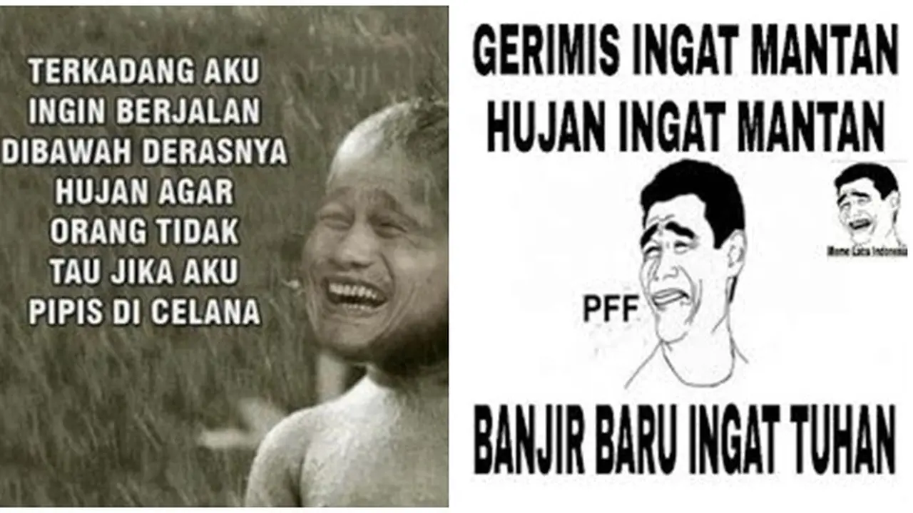 Meme Lucu Saat Hujan Turun ini Bikin Senyum Senyum