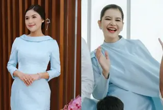 Intip pesona Kahiyang Ayu dan Erina Gudono yang sama-sama kenakan baju kurung di hari Lebaran (@erinagudono @bobbynst)