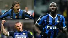 Romelu Lukaku menjadi pembelian termahal dalam sejarah Inter Milan. Striker asal Belgia ini dilabuhkan I Nerazzurri dari Manchester United dengan total transfer mencapai 75 juta euro. Selain Lukaku, berikut pembelian pemain termahal dalam sejarah Inter Milan. (kolase foto AFP)