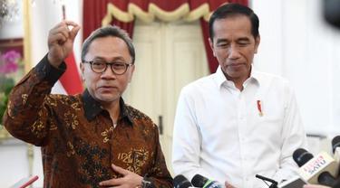 Presiden Jokowi dan Menteri Perdagangan Zulkifli Hasan.