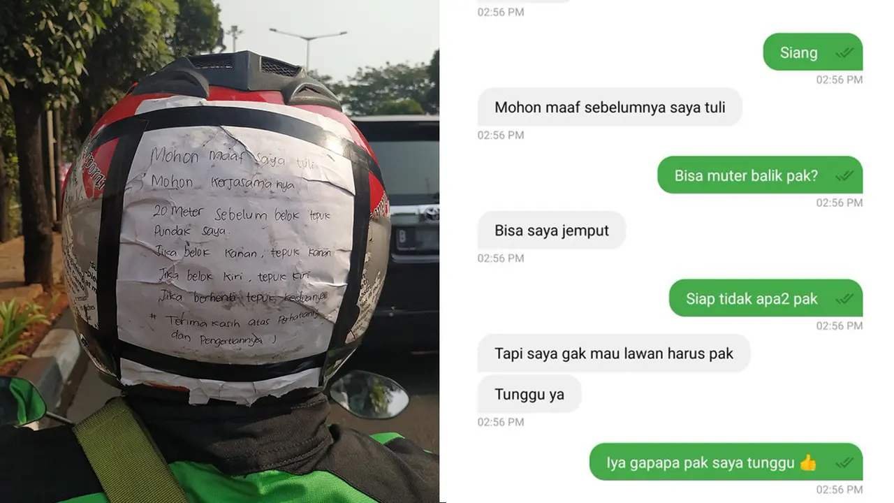 Difabel Bukan Halangan, Driver Ojol Ini Lakukan Caranya Sendiri Tunjukkan Profesionalitasnya