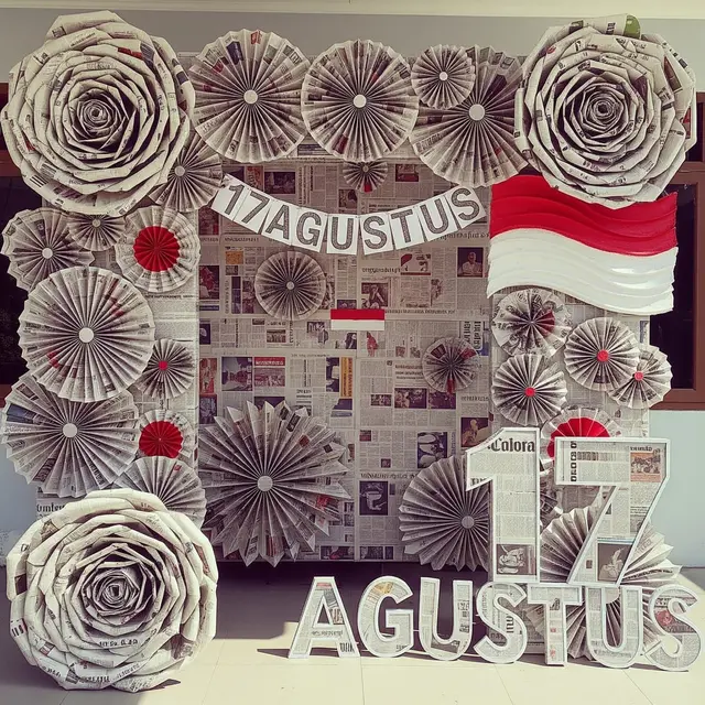 Photo Booth 17 Agustus dari Barang Bekas (AI Generated)