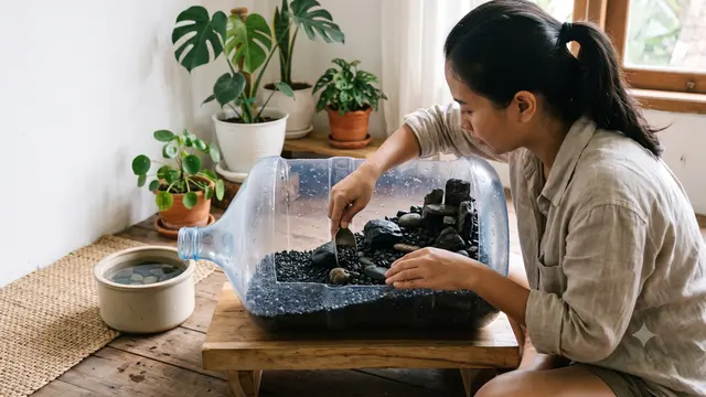 Membuat Kolam Mini Galon Bekas Tanpa Aerator