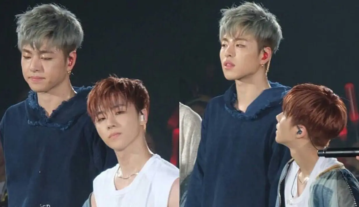 Junhoe menjadi personel iKON paling tinggi, ia mempunyai tinggi badan 182 cm. Saat ia berdiri berdampingan dengan Jinhwan, Junhoe seperti tiang listrik. (Foto: soompi.com)