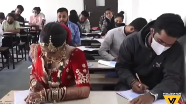 Ujian Semester Bertepatan dengan Hari Pernikahan, Wanita Ini Pergi Tes dengan Pakaian Pengantin