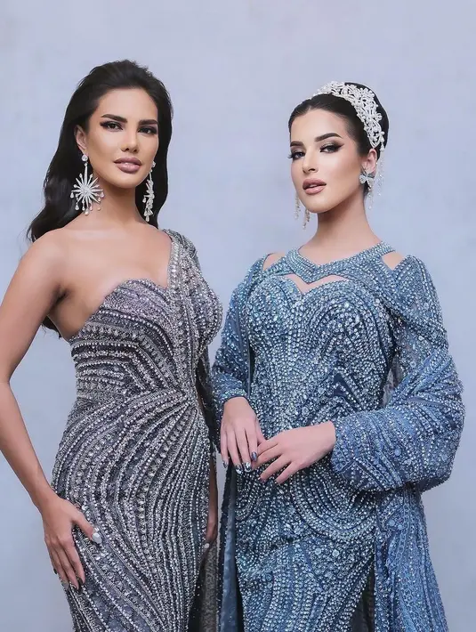 Tasya Farasya mengenakan gaun bernuansa biru yang ditabiru batu-batu berkilauan. [Foto: Instagram/tasyafarasya]