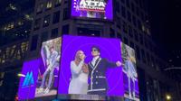 Atta Halilintar Dapat Ucapan Selamat Ulang Tahun yang Terpampang di Times Square New York City. (instagram.com/attahailintar)