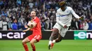 Dalam laga ini, Marseille menang 1-0 berkat gol Faris Moumbagna pada menit ke-79. (Sylvain THOMAS / AFP)