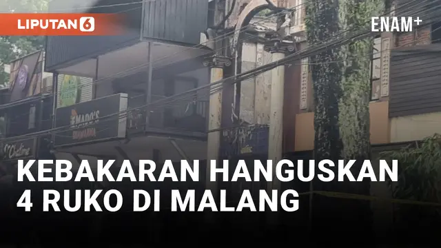 4 Ruko Terbakar Meski Hujan Deras Mengguyur Malang