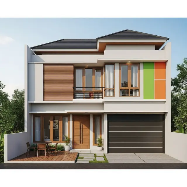 Desain Rumah Sederhana Ada Garasi Mobil. Foto: Gemini