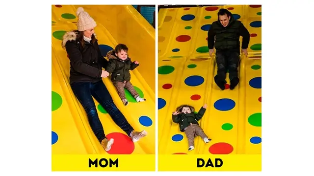 6 Potret Bedanya Ayah dan Ibu Saat Temani Anaknya Ini Bikin Tepuk Jidat