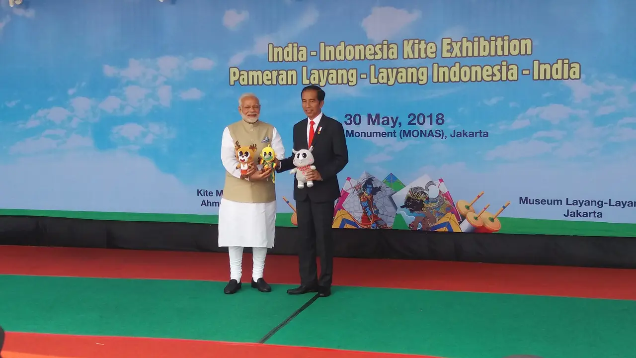 Presiden Jokowi dan PM India Narendra Modi