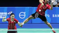Ganda campuran Indonesia Praveen Jordan/Debby Susanto lolos ke final ganda campuran bulu tangkis SEA Games 2015 Singapura (badmintonindonesia.org)