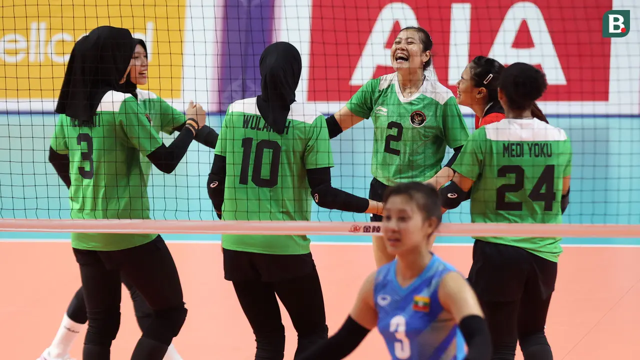 Timnas Bola Voli Putri Indonesia Vs Timnas Bola Voli Putri Myanmar di SEA Games 2023