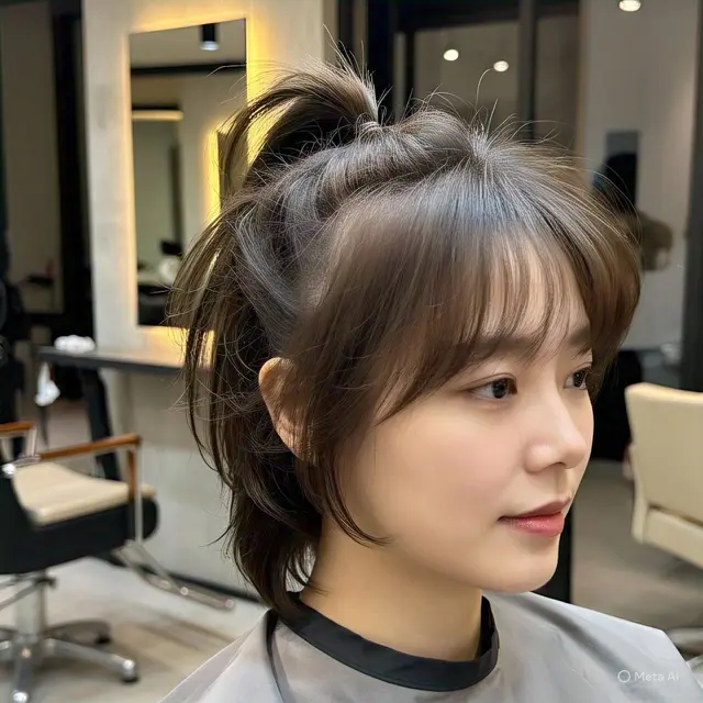 Model Rambut ala Korea Sesuai Bentuk Wajah Bulat