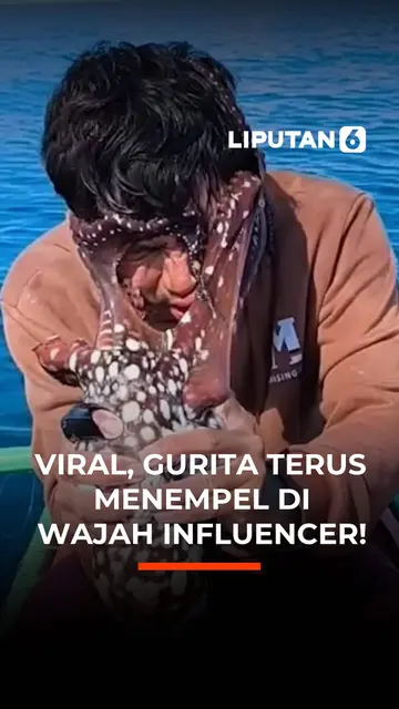 Viral, Gurita Terus  Menempel  di Wajah Influencer!