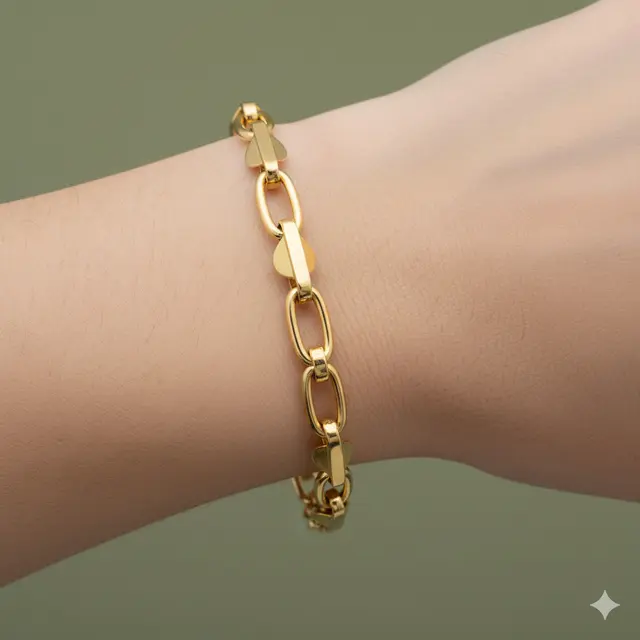Model Gelang Rantai Emas Hollow Ringan Investasi Jangka Pendek. Gemini