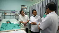 Direktur Utama BPJS Kesehatan, Ghufron Mukti saat melakukan kunjungan langsung ke Gedung Pusat Pelayanan Jantung Terpadu RSUD Dr. Soetomo Surabaya, Rabu (30/08).
