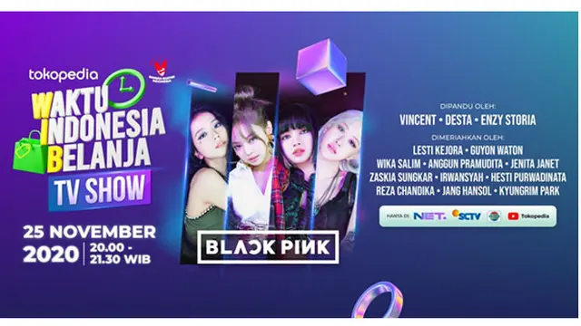 Waktu Indonesia Belanja Tokopedia TV Show Hadirkan Blackpink Ekslusif Malam ini