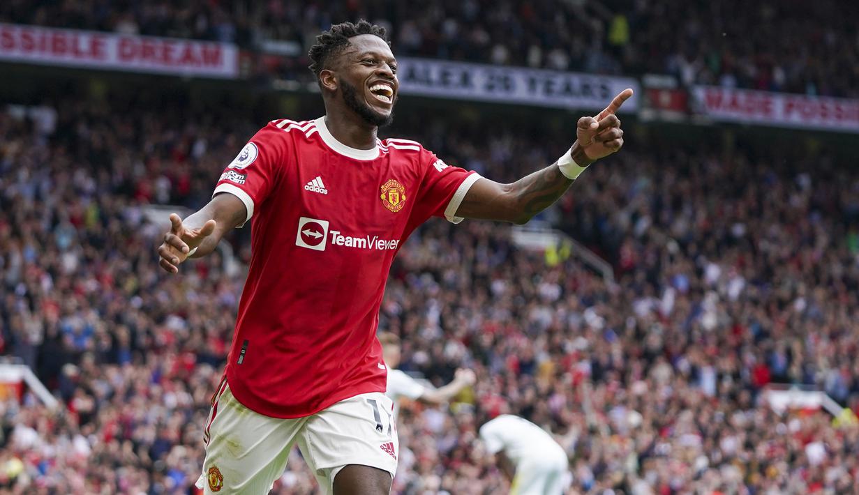 Pesta gol Manchester United ditutup oleh Fred di menit ke-68. Ia sukses mengkonversi umpan silang mendatar dari Paul Pogba menjadi gol kelima Setan Merah. Pogba pun sukses membuat assist keempatnya atas gol Fred. Manchester United 5, Leeds United 1. (Foto: AP/Jon Super)