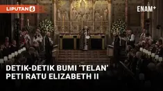 Momen Penurunan Peti Ratu Elizabeth II ke Royal Vault Kapel St George