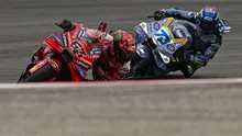 Francesco Bagnaia dari Ducati Lenovo merayakan kemenangan di MotoGP Amerika Serikat 2025. (Bola.com/motogp.com)