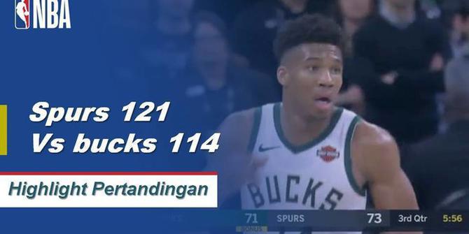 Cuplikan Pertandingan NBA : Spurs 121 vs Bucks 114