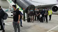 16 ABK Asal Madrid tiba di Bandara Soekarno-Hatta. (Liputan6.com/Pramita Tristiawati)