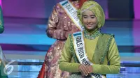 Nurul Sabrina Setyarini dari Pontianak meraih gelar Purti Muslimah Atribut. [Foto: Sapto Purnomo/Liputan6.com]