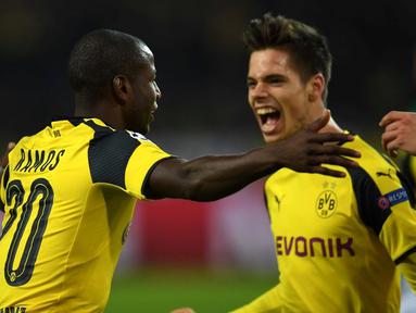 Borussia Dortmund menjadi tim kelima yang lolos ke 16 besar Liga Champions setelah menang 1-0 atas Sporting CP pada matchday ke-4 di Signal Iduna Park, Rabu (2/11/2016) waktu setempat. (AFP/Patrik Stollarz)
