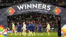Pemain Spanyol tertunduk lesu setelah ditaklukkan Portugal pada laga final UEFA Nations League 2025 di Allianz Stadium, Senin (09/06/2025) dini hari WIB. (AP Photo/Matthias Schrader)