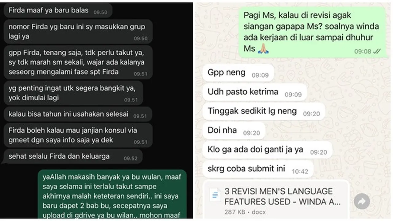 6 Chat Dosen Pembimbing Perhatian ke Mahasiswa, Bak Orang Tua Sendiri