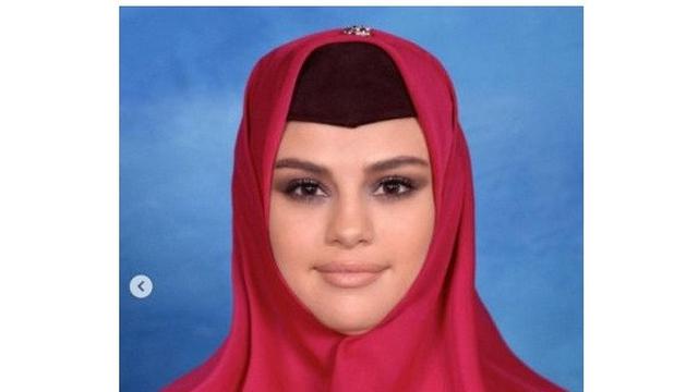 6 Editan Foto Artis Dunia Pakai Hijab Merah dan Pink Ini Curi Perhatian, Netizen: Makin Cantik
