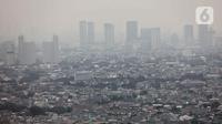 Sementara, polusi udara Kota Jakarta di angka PM2.5 atau partikel halus (≤ 2,5 µm). (Liputan6.com/Angga Yuniar)
